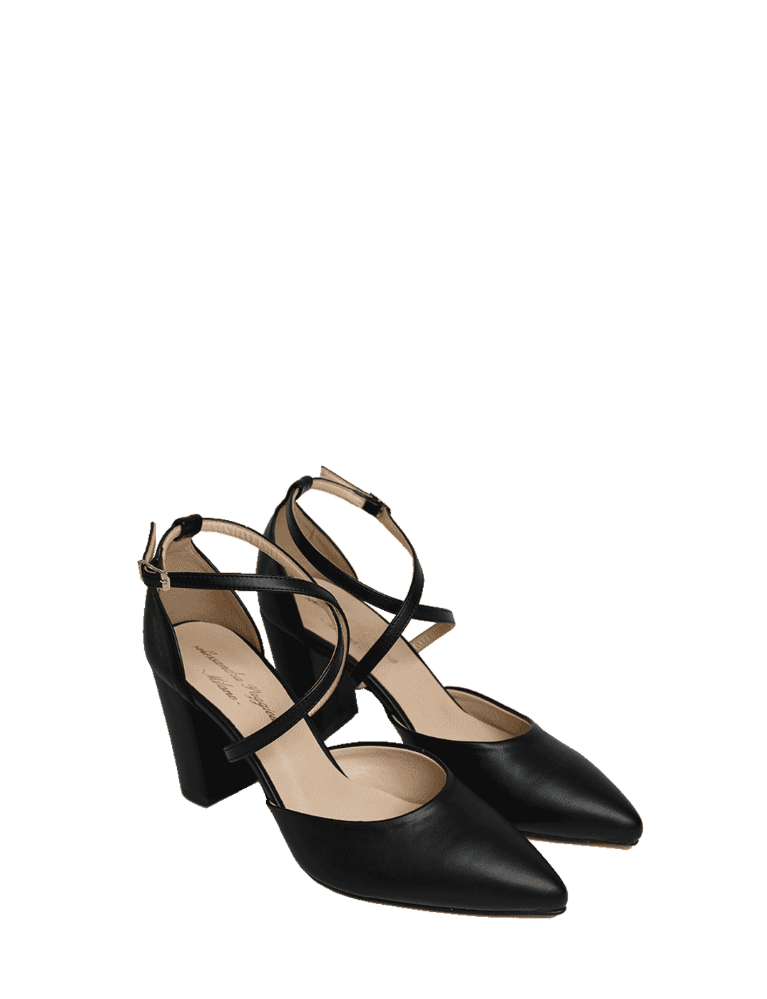 Block Leather Heel Pumps | Rodem Shoes