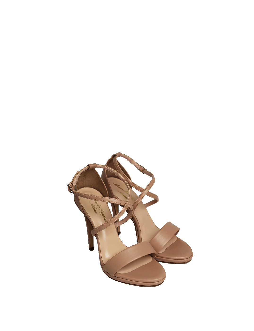 Leather Cross Strap Heels Sandals Rodem Shoes